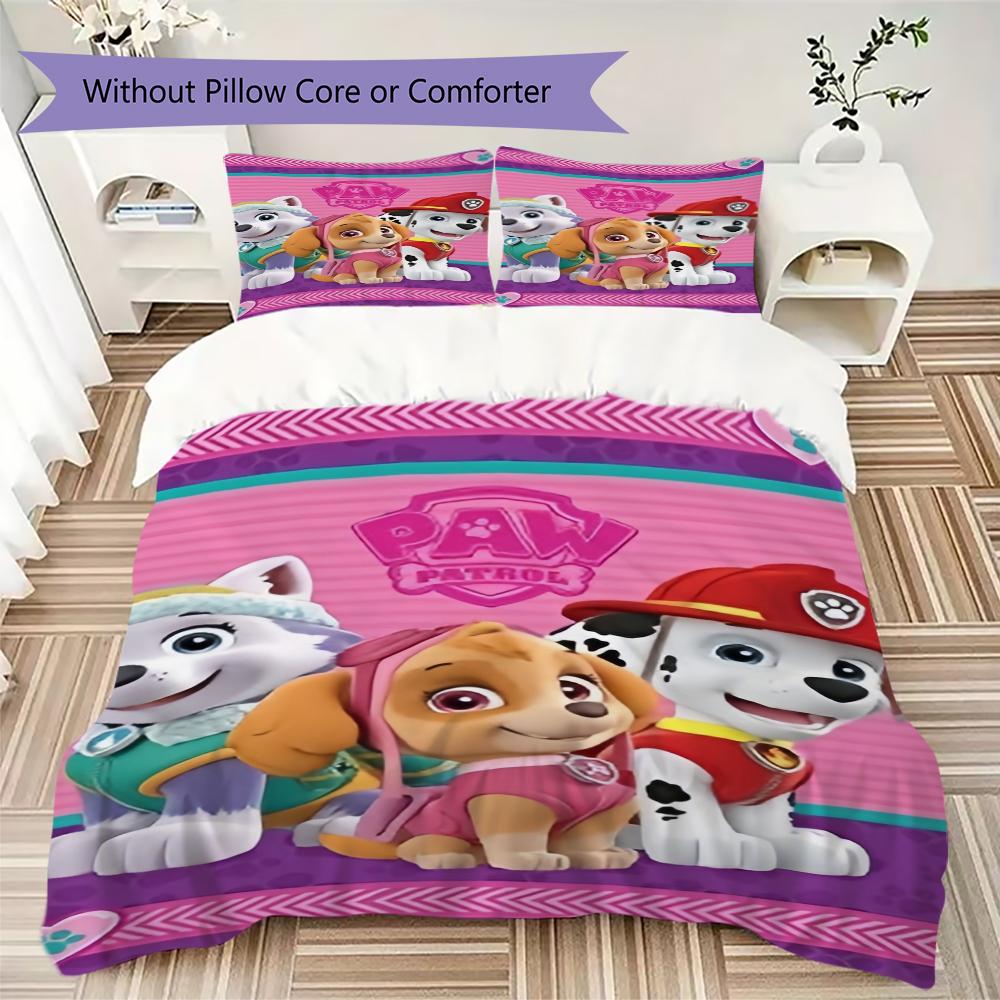 Pink Paw Patrol Pups Bedding 1 Duvet Cover 2 Pillowcase Without Core Without Core Christmas Birthday Gift Duvet Cover And Pillowcase