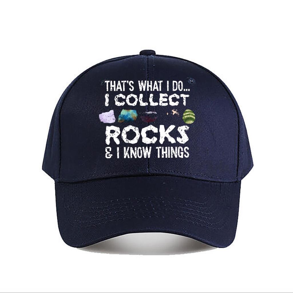 Funny Rock Collector Graphic Baseball Cap Fashion Unisex Sunhat Womens Outdoor Sports