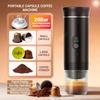 2025 Upgraded USB Car & Outdoor Portable Mini Espresso Machine - Wireless Heating Pressurized Capsule Coffee Maker