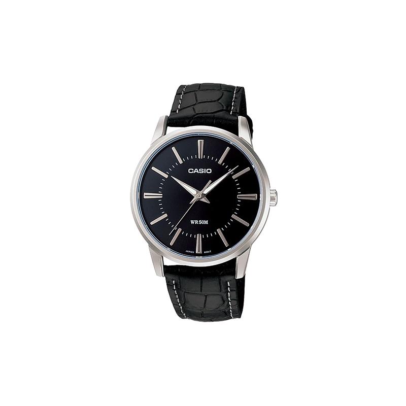 

Casio STANDARD Series Business Waterproof Quartz Movement Leather Strap Japanese and Korean Watch Men s Watch Black Dial MTP-1303L-1AV чорний