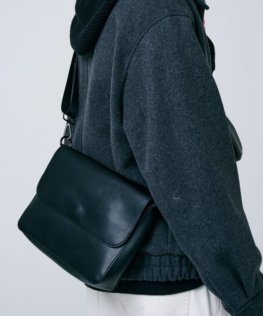 Bymoss Keyring Leather Mini Crossbody Bag 2 - Black