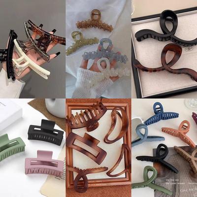 Großer französischer Retro-Klammer-Haarclip für elegante Damenfrisuren.