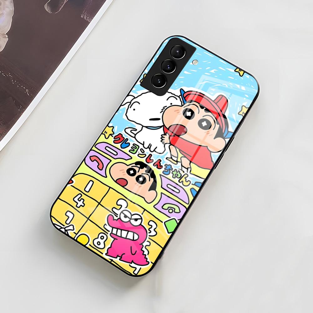 C-Crayon S-ShinChan Phone Case For Samsung A56 A36 A26 A16 A15 A25 A35 A55 A14 A34 A24 A54 Glass Case