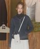 CGP (Women) Striped Knit Zip-Up_Charcoal