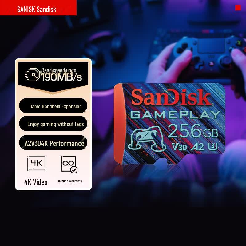 SanDisk 256GB A2 U3 V30 4K Gaming Micro SD Card