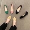 Comfortable Casual Coat Solid Color Large Light Mouth Women's Suede Flat Large Size Shoes Women's De