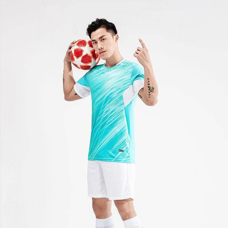 Unisex potištěný fotbalový tréninkový úbor - Sportovní oblečení s krátkým rukávem pro dospělé a děti, prodyšné.