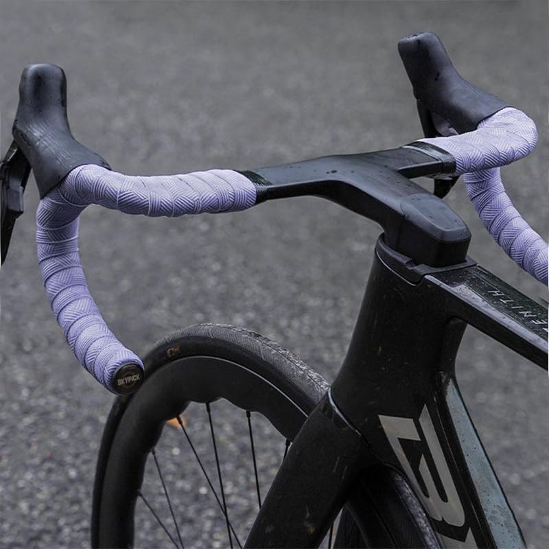 SKYPICK Handlebar Tape for Road Grip with End Left and Right Black Bikes, Tape, Anti-Slip, Plugs, EVA+PU, Set, SPX4-BK