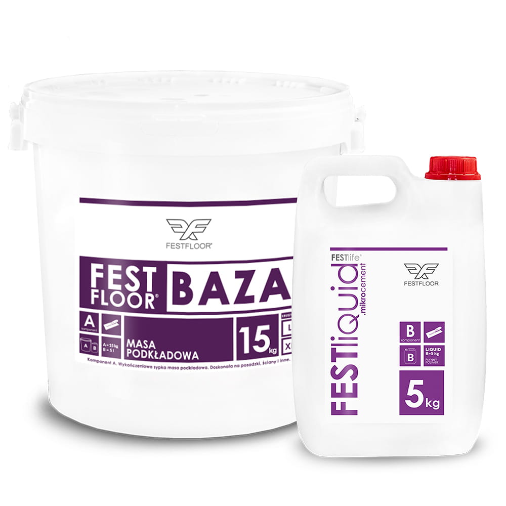 Festfloor baza 15+5 kg - podkład pod mikrocement - rozmiar kruszywa xl