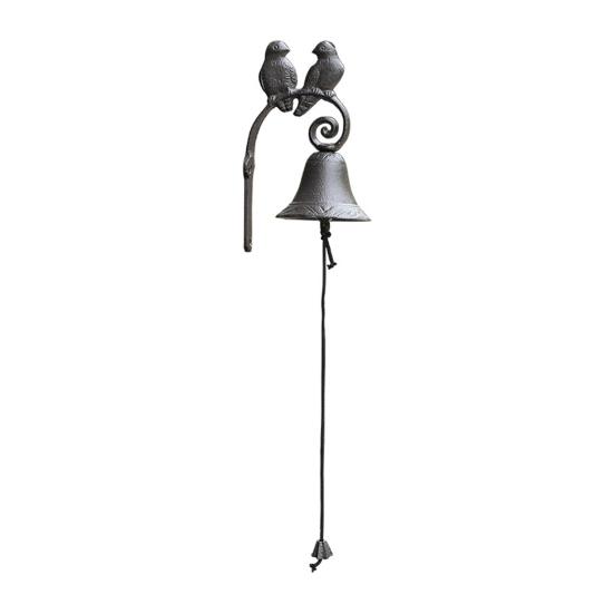 Vintage Dinner Bell Wall Mounted Bell with Birds Indoor Outdoor