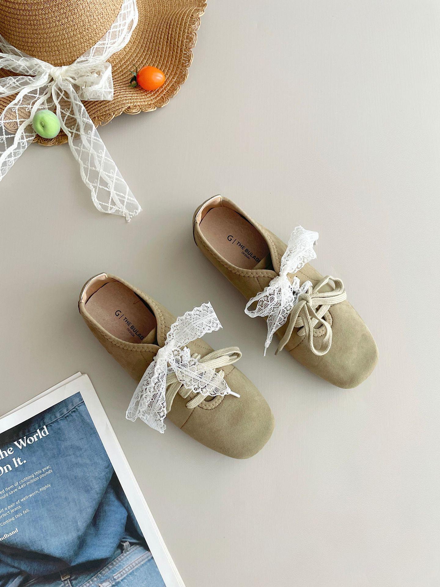 

Fashion IPPEUM Ballet Sneakers Women 2025 New Vintage Ballet Flats Red Ballerina Shoes 245 светло-зеленый