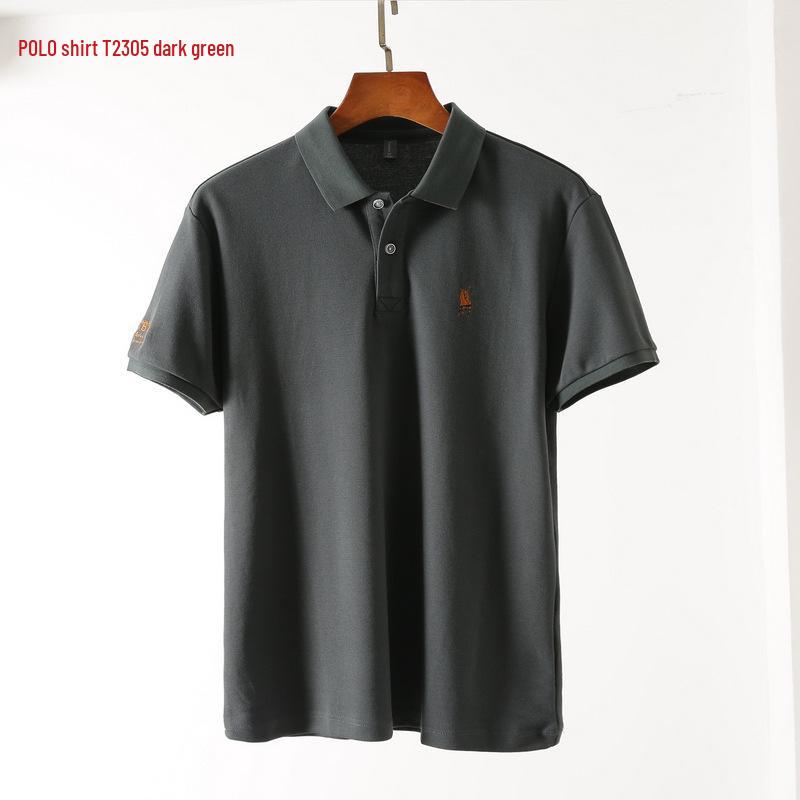 Ανδρικό Πικέ Βαμβακερό Πλεκτό Πόλο, Κοντομάνικο με Κεντητό γιακά που ανασηκώνεται, Casual Καλοκαιρινό T-Shirt (T2305)