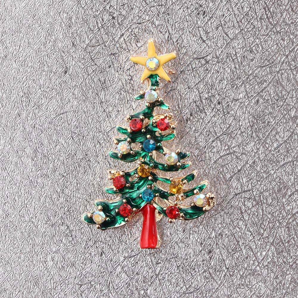 Colorful Girls Women Christmas Tree Brooch Pin Jewelry Christmas Gift Fashion Accessories