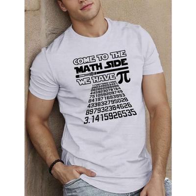 COME TO THE MATH Herren Kurzarm T-Shirt Sommer T-Shirt Top Oversized, Cool, Lässig und Modisch