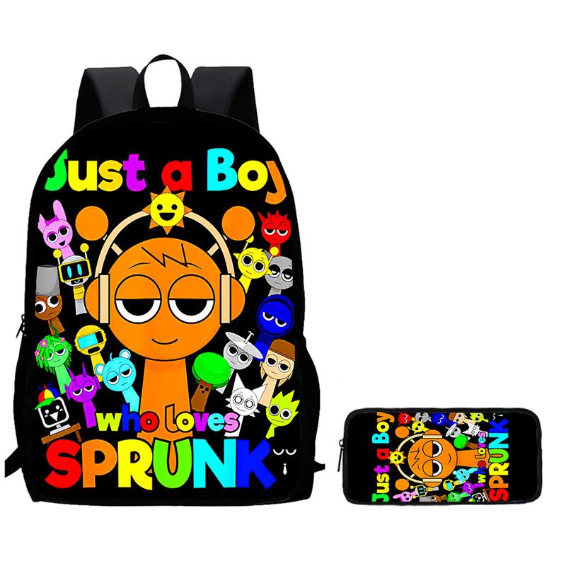 Rhythm Box Sprunki Spel Anime Rugzak Student Schooltas Computer Tas
