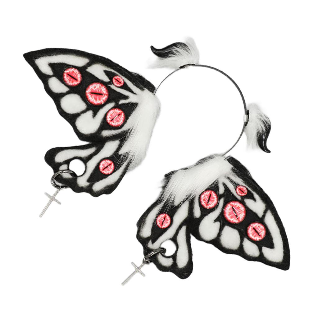 Furry Moth Theme Hairhoop Anime Character Cthulhu Costume Halloween Headwear Women Stage Performances Hairhoop for Party