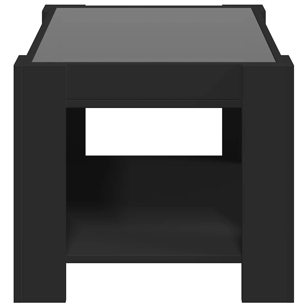 LED Coffee Table Black 73 x 53 x 45 cm Particleboard