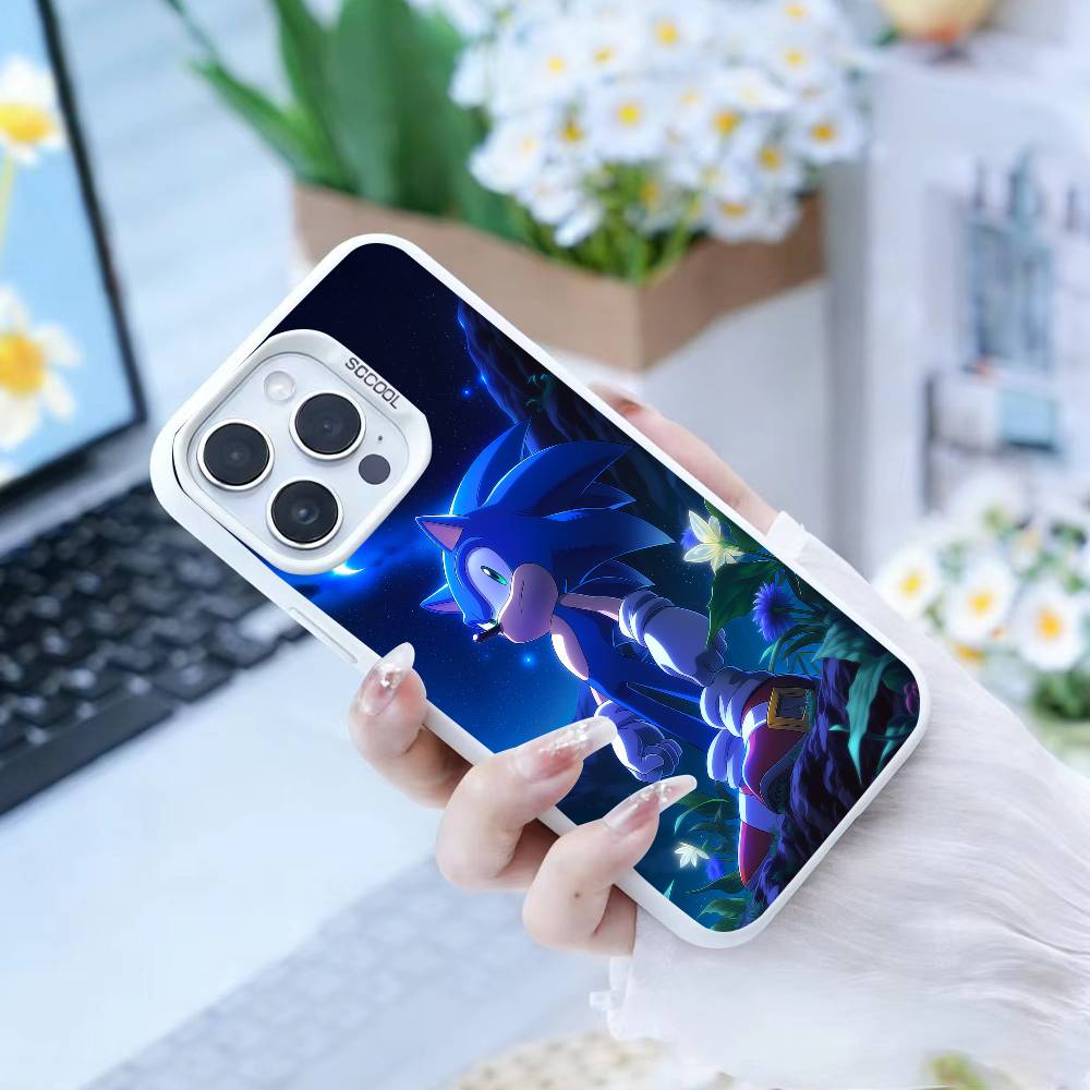 Hedgehog Knuckles Phone Case For IPhone 16 17 15 14 12 13 Pro Max Black Color Shockproof Cover