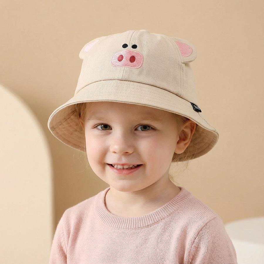 Kids' Cute Cartoon Animal Bucket Hat for Boys & Girls - Spring/Autumn, Lightweight, Sun Protection