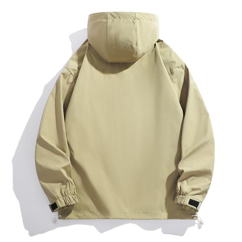Frühling und Herbst Amerikanische Lockere Halbreißverschlussjacke Paar Workwear Winddichte Wasserabweisende Jacke Herren