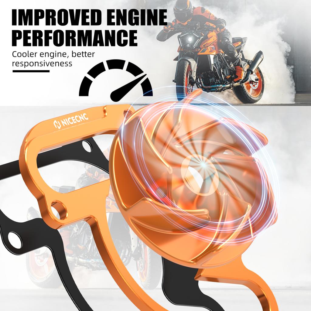 For KTM 950 990 Adventure/S Oversized Water Pump Cooler Impeller Spacer Kit 990 LC8 ADV 950 990 Supermoto 990 SMR SMT 990 ADV R