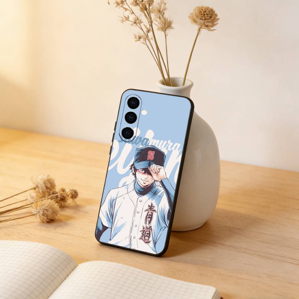 Ace of Diamond Phone Case For Samsung Galaxy A73,A72,A71,A70,A53,A52,A51,Soft Silicone Black Cover Samsung a53 5g