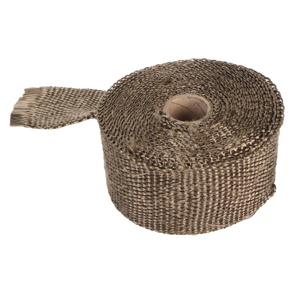 Fireproof Pipe Wrap Pipe Insulation Webbing Anti Scald Chimney Protective Wrap with 2 Clips for Furnace Tube Motorcycle Exhaust Pipes