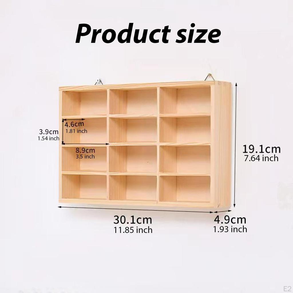 Wooden Toy Car Display Shelf Cabinet Home Party Gift Storage Rack Organizer Case for Farmhouse