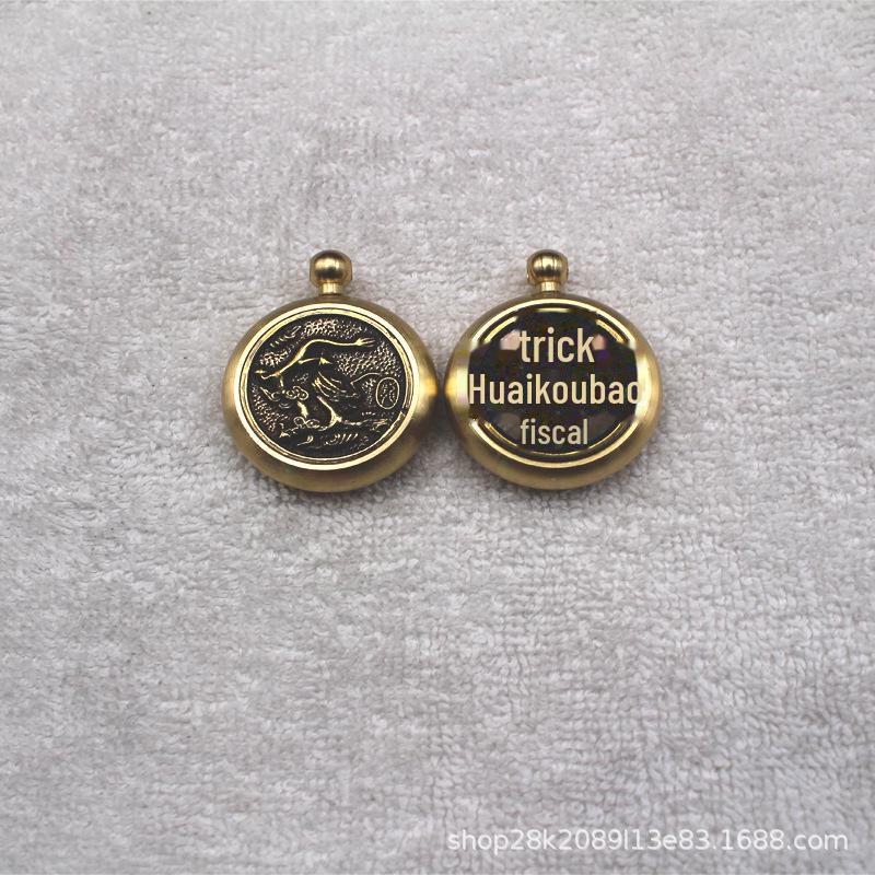 Pure Brass Zodiac Gyroscope Keychain Ornament