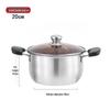 ZISIZ Thickened Composite Steel Soup Pot