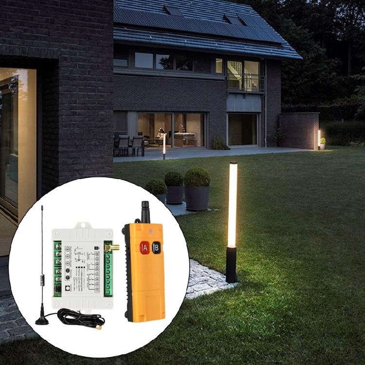 433Mhz Wireless Remote Control Switches Transmitter With 2 Channel RF Remote Relaying Receiver Module for Garage Door