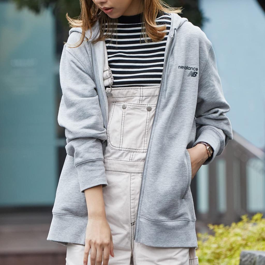 New Balance Sweatshirt Hoodie Core Fleece Full Zip Jacket Pigment M (MJ03907) Men's (PGM)