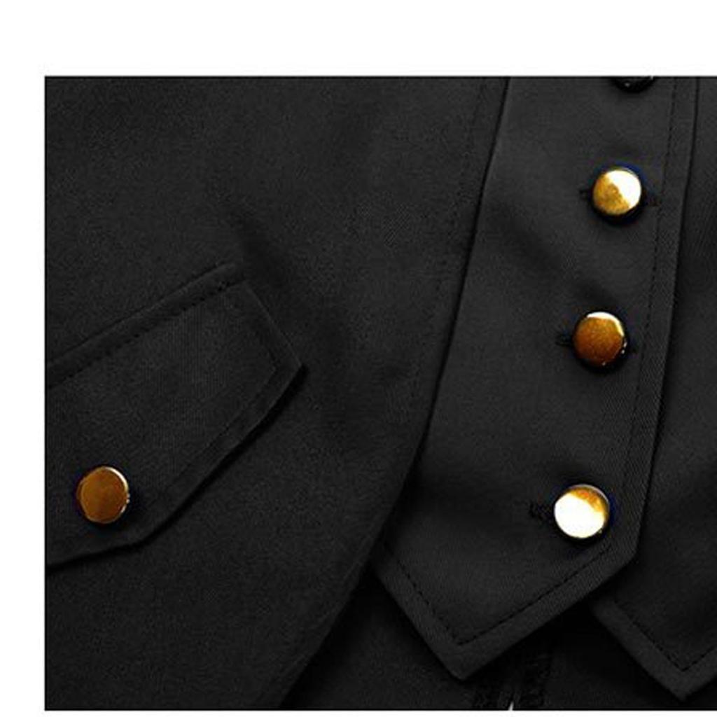 Çocuk Boys 'Steampunk Ceket Gotik Tailcoat Kostüm Smokin Korsan 8-12 Yıl