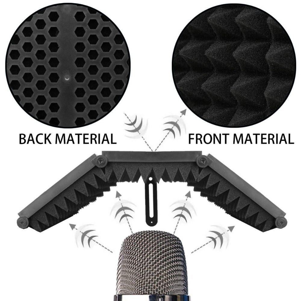

Filter Noise Reduction Equipment Acoustic Soundproofing Panels Microphone Isolation Shield Studio чёрный