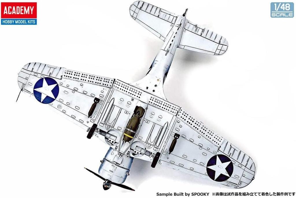 Academy Scale US Navy Dauntless Midway Operation Plastic Model Kit Molded In Color 1/48 SBD-3 12345,
