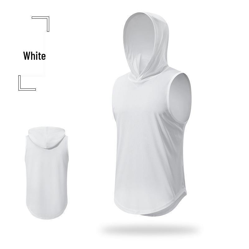 Men's Quick-Dry Hooded Sports Tank Top - Sleeveless Basketball Training Vest