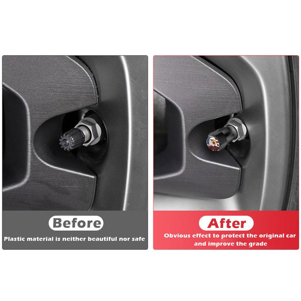 4PCS/LOT DIY Universal For Eagle Shape Color Car Wheel Tire Air Valve Caps Stem Car Stickers For Cars Motor Auto Accessories Decor Gift