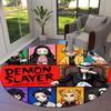 Demon Slayer Round Area Rug Carpet Rug For Living Room Bedroom Sofa Playroom Decor Nonslip Floor Mat