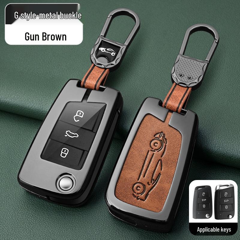 Metal Key Shell for Volkswagen Models: New Sagitar, Lavida Plus, Tayron, Tuon, Tiguan L, Bora, Magotan