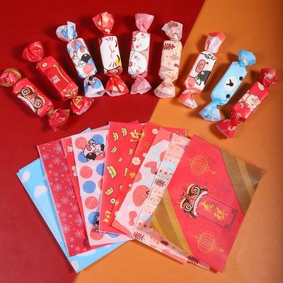 500Pcs/pack 9x12.5cm DIY Handmade Nougat Candy Packaging Oil Papers Milk Taffy Wrapper New Year Xmas Birthday Party Gift Decor