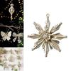 Christmas Tree Decor Ornaments With Gold Snowflake And Reindeer For Holiday Festivities
