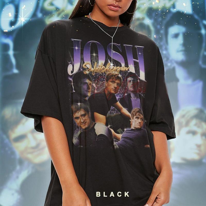 Josh Hutcherson Vintage Retro T Shirt Peeta Mellark Fans S