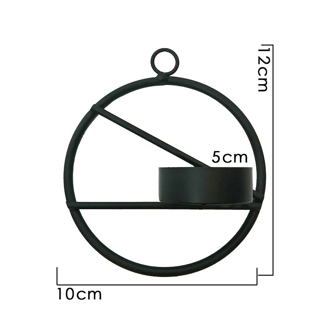Easy to Clean Wall Hanging Tea Lights Iron Art Round Metal Wall Holder  Wedding