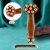 Sandalwood Air-Cushion Meridian Massage Brush for Abdominal and Liver Stimulation