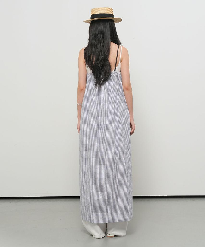 General Idea Check Sleeveless Long Dress [Sky Blue] / Gf2Lop519