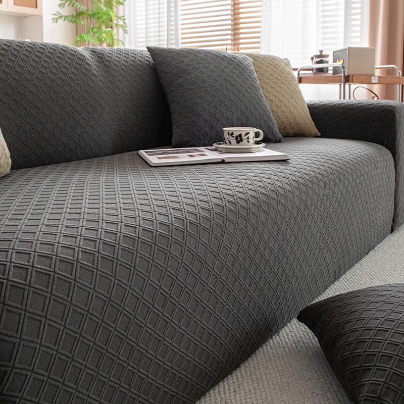 Minimalist Style Thickened Polar Fleece Sofa Cover New Autumn and Winter Anti Slip Sofa Cover All Inclusive Universal Cover