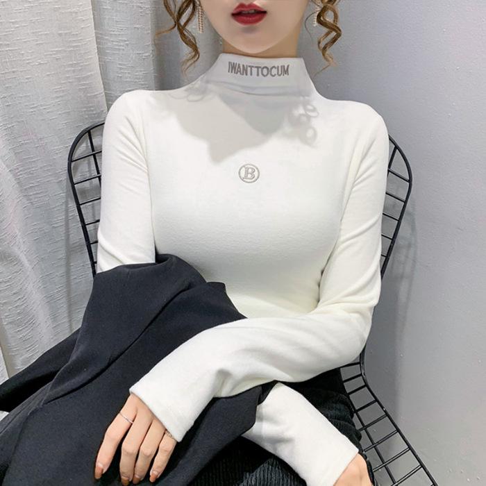 Women s Brushed Fleece Long-Sleeve Turtleneck Top, Autumn-Winter 2025 Collection 3XL