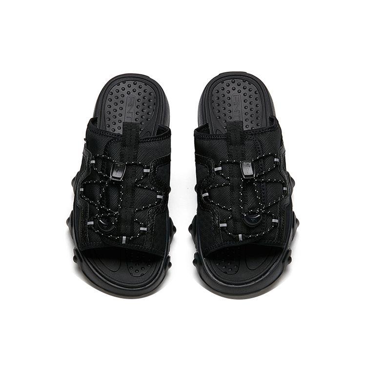 Anta Casual Sports Rubber Sole Slide Sandals Men Footwear Black 912226991-3