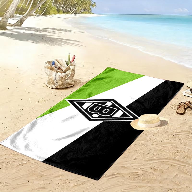 Borussia Mönchengladbach Print Strandtuch, Großes Weiches Schnelltrocknendes Handtuch für Strand Camping Schwimmen