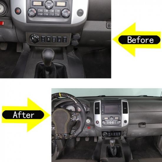 Glossy Piano Black 4WD Switch Bezel Trim Sticker For Nissan Frontier 2005-21